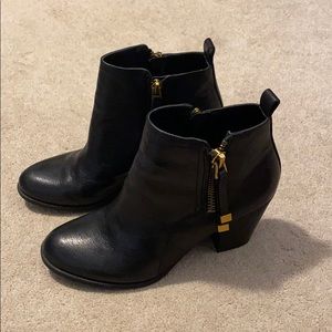 Franco Sarto black leather booties